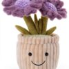 Apricot Lamb Sonnenblume Pflanzen Blume Plüschtiere für Kinder, weiche niedliche Kuscheltier für Baby Mädchen und Jungen, Flauschige Sonnenblume Pflanzen Lila 23 cm-0