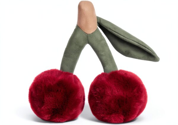 Apricot Lamb Köstliche Kirsche Plüschtiere für Kinder, weiche niedliche Kuscheltier für Baby Mädchen und Jungen, Flauschige Kirsche Obst Rot 20 cm-6