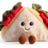 Apricot Lamb Sandwich Lebensmittel Essen Plüschtiere für Kinder, weiche niedliche Kuscheltier für Baby Mädchen und Jungen, Flauschige Sandwich Mehrfarbig 11 cm-5
