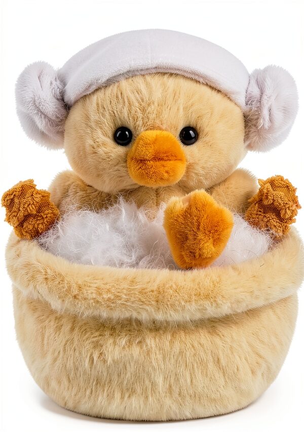 Apricot Lamb Bade Ente Plüschtiere für Kinder, weiche niedliche Kuscheltier für Baby Mädchen und Jungen, Flauschige Bade Ente Gelb 15cm-0
