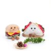 Apricot Lamb Sandwich Lebensmittel Essen Plüschtiere für Kinder, weiche niedliche Kuscheltier für Baby Mädchen und Jungen, Flauschige Sandwich Mehrfarbig 11 cm-1