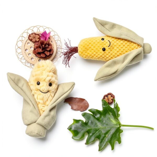 Apricot Lamb – Kuscheltier frischer Mais 17 cm – Gemüse Plüschtier Plüsch Spielzeug weich&waschbar Geschenk für Kinder Baby Mädchen Junge-3