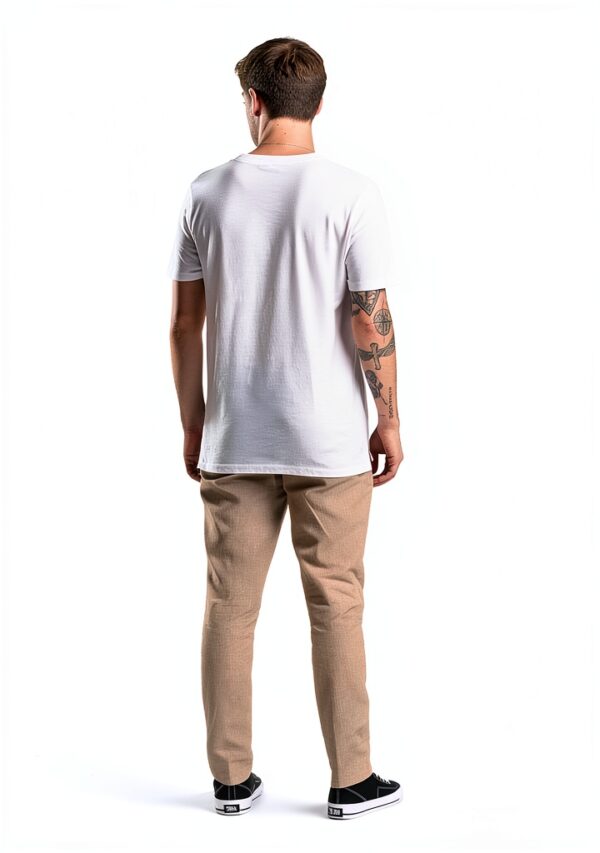 JACK & JONES Herren T Shirt Solid Crew Neck – weiß, reguläre Passform-3