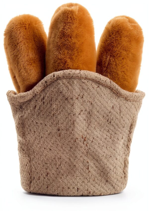 Apricot Lamb Köstliches Baguette Essen Plüschtiere für Kinder, weiche niedliche Kuscheltier für Baby Mädchen und Jungen, Flauschige Köstliches Brot Braun 15cm-6