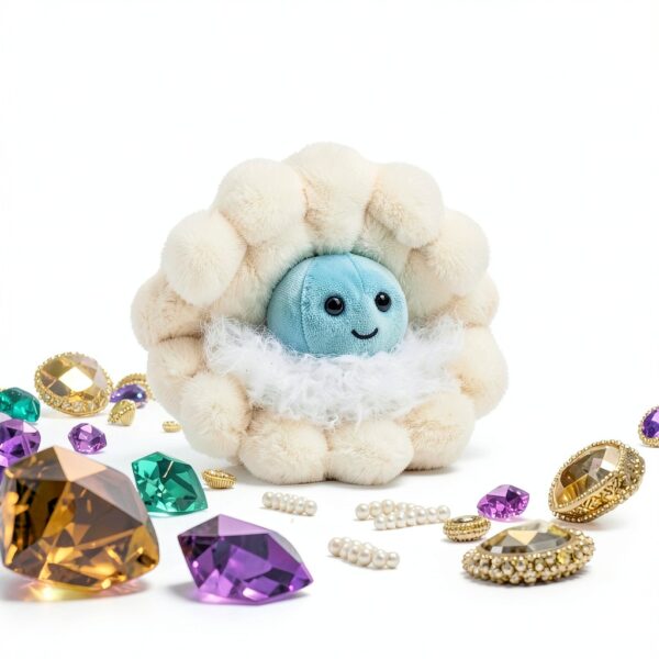 Apricot Lamb Muschel Plüsch Blau 10 cm – weiches Kuscheltier für-1