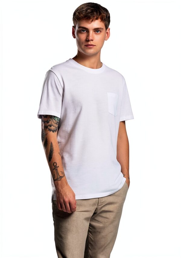 JACK & JONES Herren T Shirt Solid Crew Neck – weiß, reguläre Passform-2