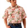 ARIAT Herren Theodore Hemd Apricot Blush, Klassischer Button-Down mit-0