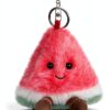 Apricot Lamb Wassermelone Obst Netter Schlüsselanhänger, weich gefüllte Plüsch Schlüsselanhänger Spielzeug für Kinderrucksack, Geldbörse, 9 cm-7