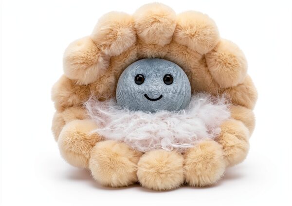 Apricot Lamb Muschel Plüsch Blau 10 cm – weiches Kuscheltier für-5
