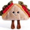 Apricot Lamb Sandwich Lebensmittel Essen Plüschtiere für Kinder, weiche niedliche Kuscheltier für Baby Mädchen und Jungen, Flauschige Sandwich Mehrfarbig 11 cm-4