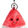 Apricot Lamb Wassermelone Obst Netter Schlüsselanhänger, weich gefüllte Plüsch Schlüsselanhänger Spielzeug für Kinderrucksack, Geldbörse, 9 cm-4