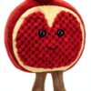 Apricot Lamb frische Granatapfel Plüschtiere für Kinder, weiche niedliche Kuscheltier für Baby Mädchen und Jungen, Flauschige Obst Granatapfel Rot 12 cm-3