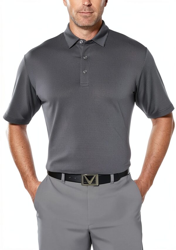 Callaway Herren Basics Short Sleeve Fine Line Stripe Polo Shirt Polo-0