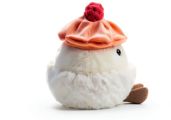 Apricot Lamb Himbeere Mochi Essen Nachtisch Plüschtiere für Kinder, weiche niedliche Kuscheltier für Baby Mädchen und Jungen, Flauschige Himbeere Mochi Rot 11cm-5