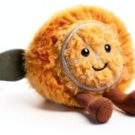 Apricot Lamb unschuldige Zitrone Obst Plüschtiere für Kinder, weiche niedliche Kuscheltier für Baby Mädchen und Jungen, Flauschige unschuldige Zitrone Gelb 8 cm-0