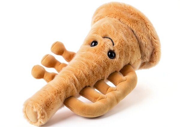 Apricot Lamb Trompete Musikinstrumente Plüschtiere für Kinder, weiche niedliche Kuscheltier für Baby Mädchen und Jungen, Flauschige Trompete Gelb 21 cm-4