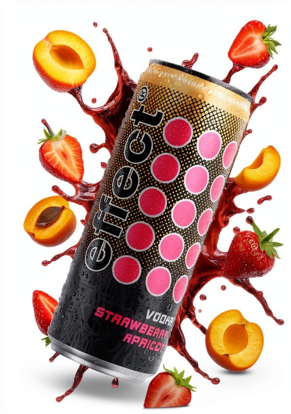 effect VODKA STRAWBERRY APRICOT Mixgetränk – 12 x 330 ml Dosen,-6