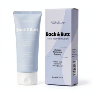 Tobcharm Akne Creme für den Rücken, Anti Pickel Creme am Gesäß, Behandlung von Akne am Körper mit Azelainsäure 100 ml, Acne Creme Behandlung von Pickel, Creme gegen Pickel, Rücken-Akne-Behandlung-0