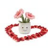 Apricot Lamb Plüsch Pflanze Handnähte Sonnenblume Plüschtier Rosa-1