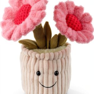 Apricot Lamb Plüsch Pflanze Handnähte Sonnenblume Plüschtier Rosa-0