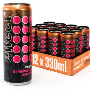 effect VODKA STRAWBERRY APRICOT Mixgetränk – 12 x 330 ml Dosen,-0