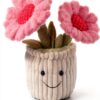 Apricot Lamb Plüsch Pflanze Handnähte Sonnenblume Plüschtier Rosa-5